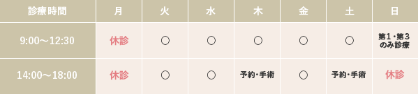 広島のソレイユ眼科　診療時間と休診のお知らせ